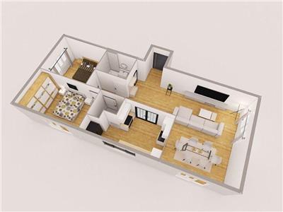 Apartament 92 mp utili etajul 1 cu 3 camere 3 balcoane 25 mp Rahovei 
