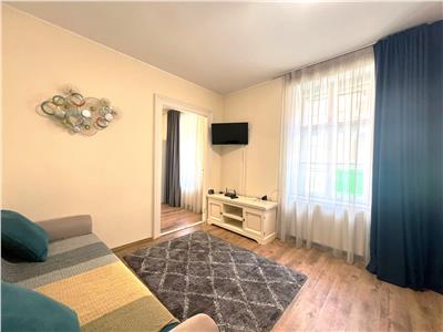 Apartament ultracentral la etajul 1 cu 2 camere mobilat modern