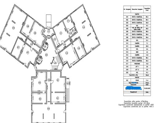 Spatiu comercial intabulat cu vitrina 99 mpu cu open-space in zona Supeco