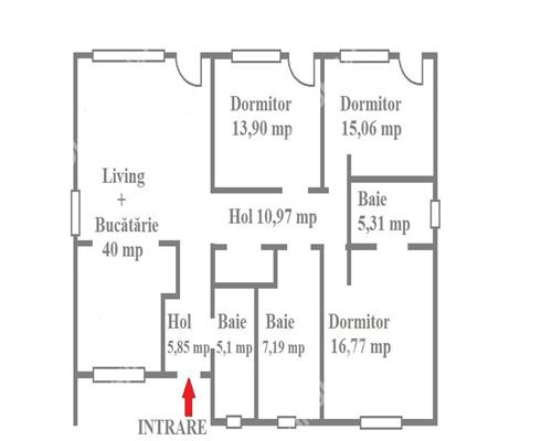 Casa individuala la cheie 4 camere 3 bai si 460 mp teren in Cristian